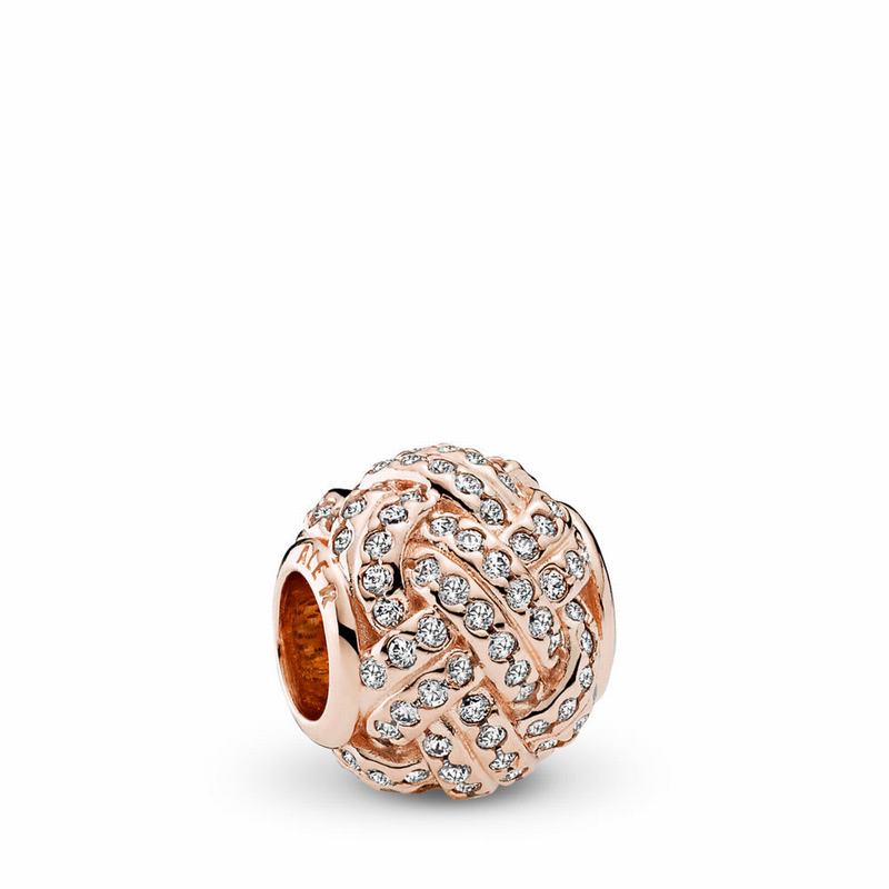 Talismane Pandora Rose™ Sparkling Love Knot (so6cXGKV)